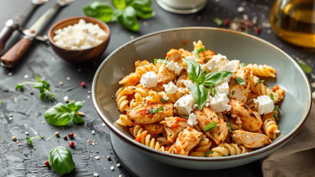 Makaron z kurczakiem i fetą: Idealne połączenie smaków